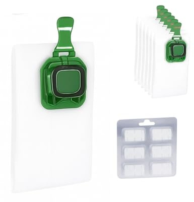 6 Sacchetti in Microfibra + 6 Profumi Compatibili Folletto VK140 VK150 – 5 Strati Filtranti Antipolline, Antiacaro, Pelo Animali – Guarnizione in Gomma per Aspirazione Perfetta