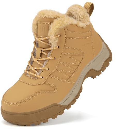 ZHNSHM Bottes d’Hiver Chaudes à la Cheville Femmes - Bottines de Neige Imperméables Antidérapantes pour Randonnée Sèche