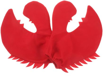 Operitacx Red Lobster Claw Gloves and Adults, Novelty Cloth Claw Props with Eye-catching Design, for Office Prank and Seafood Costume Accessory Party