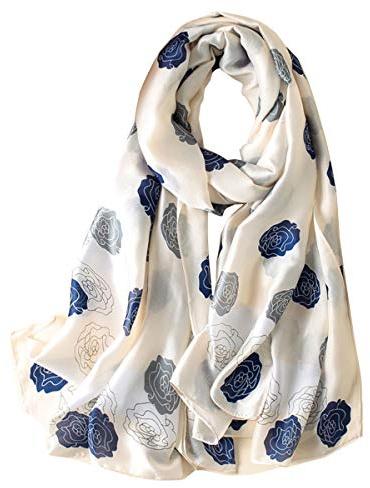 YMXHHB Silk Scarf 100% Mulberry Silk Fashion Scarves Long Lightweight Shawl Wrap (6719)