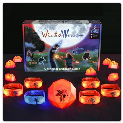 Wizards & Werewolves: Magical Hide & Seek | 4-10 Players | Outdoor Games for Kids 8-12+ | Glow in the Dark Yard Games | “A Howling Good Time!”