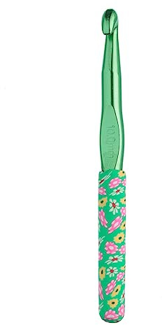 The Quilted Bear FloralCrochet Hooks - Premium Soft Grip Floral Crochet Hook with Ergonomic Polymer Clay Handle (10mm Hook)