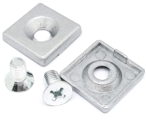 4set 3030 Series European Standard a 5/16(8mm) Hole Profile End Cap with M8X16mm Mounting Screws,End Cap Cover for Aluminum Profile,Aluminum Extrusion t-Slot Accessories