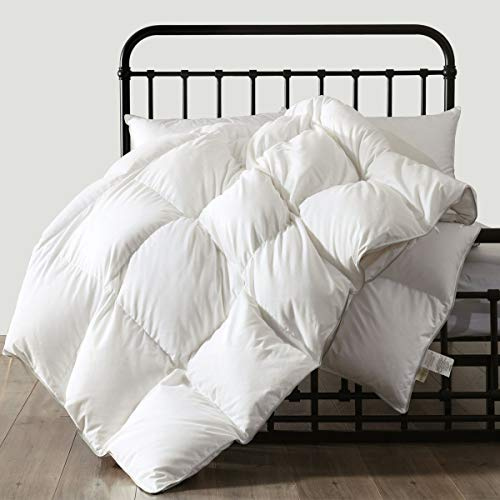 APSMILE Luxurious King Size Down Feather Fibers Comforter, Ultra-Soft Down Feather Fibers Duvet, 39oz Hotel Collection Comforter Medium Warmth All Season Fluffy Duvet Insert (106x90, White)