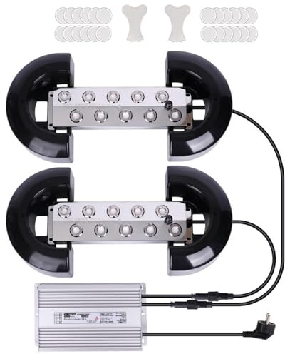 MOGOULUA Fendinebbia 20 testa 14L/H 2 in 1 dispositivo di nebbia a ultrasuoni con alimentatore di rete impermeabile da 720 W, dispositivo di nebbia pesante, per cortile interno, nebbia, stagno,