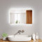 LOMIKEN 40x60x3,5cm Spiegel mit Beleuchtung, Von hinten beleuchteter Badezimmerspiegel, an der Wand montierter LED-Kosmetikspiegel mit 4 mm kupferfreiem Silberglas, Aluminiumrahmen