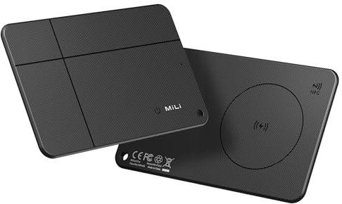 MiLi MiCard Android Wallet Finder, Work with Google Find Hub, Wallet Tracker Card, Wireless Rechargeable Smart Tracking Card, Item Finder for Wallet, Bags, Passport, Luggage, Credit Card Size