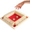 GVMJHYK Schließen The Box Spiel,Brettspiele aus Holz, 4 Spieler Würfelspiel Mathematik Lernspielzeug Kinder Brettspiel Familie ab 3 + Jahre, Reisespiele Erwachsene Traditionelle Kneipenspiele - Red