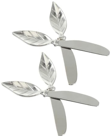 Zerodeko 4piezas Cuchillo De Mantequilla De Aleación Para Untar Mantequilla Queso y Mermelada Para Sándwiches y Desayunos