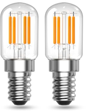 Klarlight E14 Lampadine a LED 2W, Bianca Calda 2200K, 15W Equivalenti, T22 Lampadina Tubolare a Filamento LED, Lampadine per macchina da cucire, Frigorifero, Luce Calda Morbida per La Luce Notturna