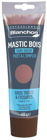 Mastic bois prêt à l'emploi - Blanc - 400g