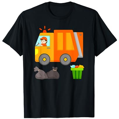 Camion à ordures avec sac à ordures et poubelle T-Shirt