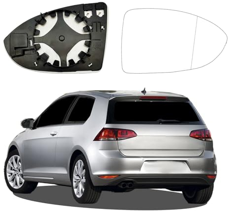 Spiegelglas Golf 7 Rechts Beheizbar, Original Mit Trägerplatte, Asphärisch Passend für Golf Spiegelglas