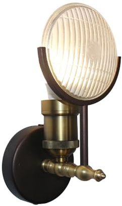YFMYY Retro Wall Sconce, Industrial Wall Mounted Lamp, Car Headlight Shape Wall Light, Steampunk Lantern Farmhouse Lighting Fixture for Bedroom Living Room Hallway Fireplace