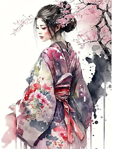 MAXBYE Diamond Painting Art Kits, 5D Woman with Tree Diamond Art Round Full Drill for Adults Beginner, DIY Gem Craft Crystal Cross Stitch for Home Wall Decor Gifts 30x40cm