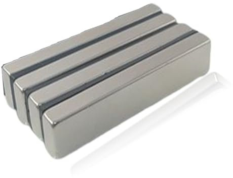 Extremely Powerful Fridge Magnet Bar, 4 Pack 60 x 10 x 5 mm Strong Magnet, Bar, Rare Earth Magnets with Double Sided Adhesive for Multi Use