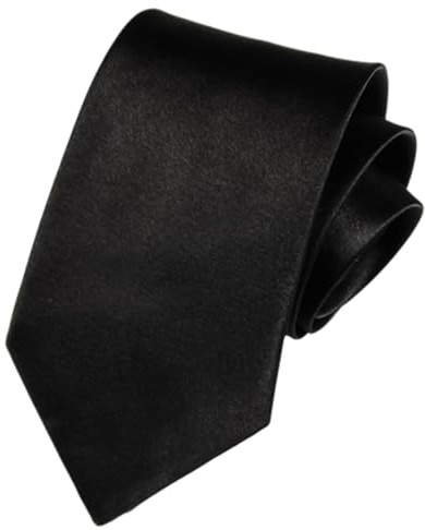 HQRKOTM 1 pezzi cravatte uomo eleganti,cravatta nera uomo-8cm,per abbigliamento casual e formale, riunioni di lavoro, matrimoni