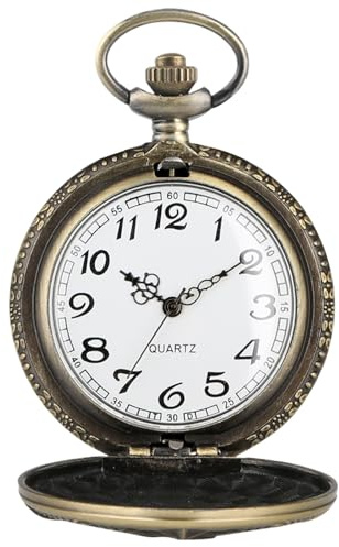 Generico Orologio Da Tasca Vintage Intagliato, Orologio Da Tasca Vintage | Orologio Da Tasca Meccanico Retrò Da Uomo,Orologio Da Uomo Con Scala Numerica Unica Per Natale, Laurea, Festa Del Papà