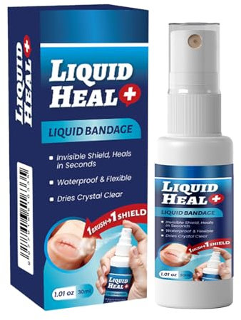 Liquid Bandage for Skin, 30ml Liquid Skin Bandage, Waterproof Wound Healing Spray, Quick Drying, Fast-Acting, Breathable & Skin-Safe Formula