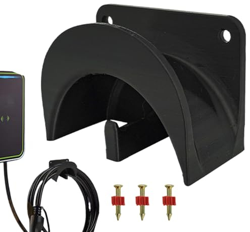 EV Charger Holder - PP 10×5×7cm | Garage Cable Accessory Bracket with Wall Mount Design, Cord Management, Space Organization, Home Gym Storage Rack | Garage, Workshop