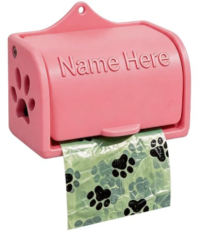 Distributore di sacchetti per escrementi personalizzato con nome, regalo per gli amanti dei cani