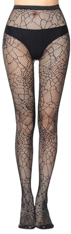 Malustar Patterned Fishnet Tights (S-L, Spider Web)