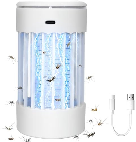 Insektenvernichter Elektrisch Mückenfalle,Anti Mücken Lampe 1000V Elektrisch Fliegenfalle,Mückenlampe Insektenfalle,Leise und Sicher für Innenräume,Küche,Wohnzimmer,Garten