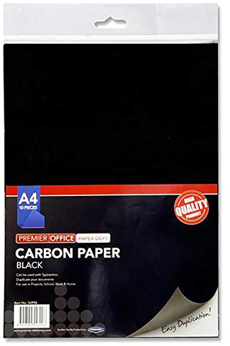 Premier papeterie A4 papier carbone – Noir (Lot de 10 feuilles)