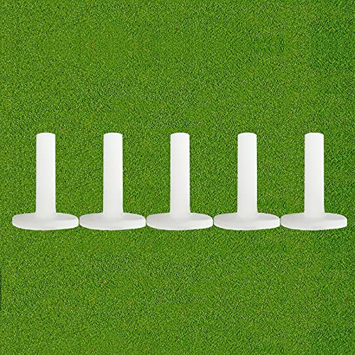 FINGER TEN Golf Rubber Tees Driving Range Value 5 Pack, Mixed Size or 5 Same Size for Practice Mat (White 5 Pack All 3.13'')