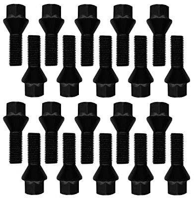 20 Radschrauben Radbolzen schwarz Kegelbund M14x1,5 33mm