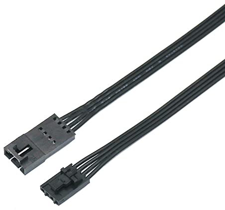 Angitu 50cm for Corsair RGB Fan Hub Lighting Node Commander Extension Cable HD LL120 140 QL 3Pin to 4Pin Converter Adapter Cables (4P Extension)