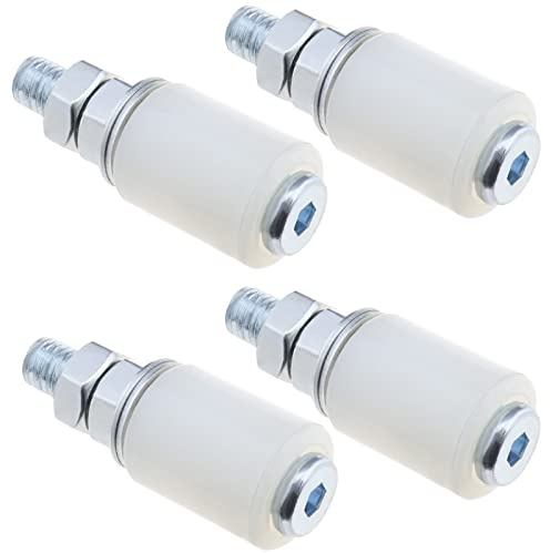 ECSiNG 4 rodillos de nailon para puerta corredera de granero, guía de suelo, accesorios para puertas correderas, puertas eléctricas, garaje, 40 x 60 mm