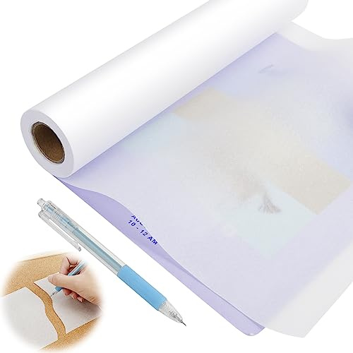 Papier Calque Nswayy en Rouleau, 46m x 31cm, 28g/m², 2 Rouleaux de Papier à Patron Couture Transparent pour Faire des Croquis, Ciuture, Craft