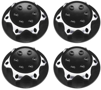 VGOL 4pcs Écrous de Roue Hexagonaux de 17mm pour Voiture RC Couvercle Anti-poussière Écrou pour Modèle de Voiture RC 1/8 Camion Tout-Terrain RC Compatible avec Redcat Compatible avec E-Revo, Noir