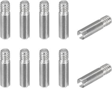 sourcing map 10 stycken M2 x 8 mm slitsad cylindrisk penna av 304 rostfritt stål, gängstift för positionering av möbler och skåp