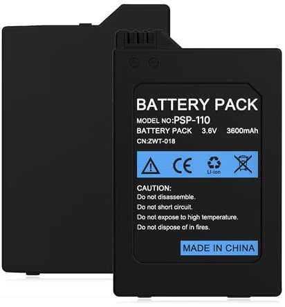 BOANV Battery for PSP 1000, High Capacity Quality 6000mAh 3.6V Rechargeable Battery for PSP 1000/PSP-110 Console(NOT Compatible with PSP-2000/3000 or PSP Slim)