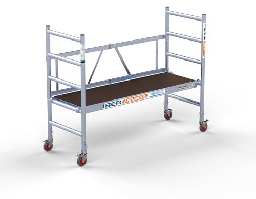 IBERANDAMIOS Andamio plegable de aluminio EVO y 3 m altura trabajo (75x190)