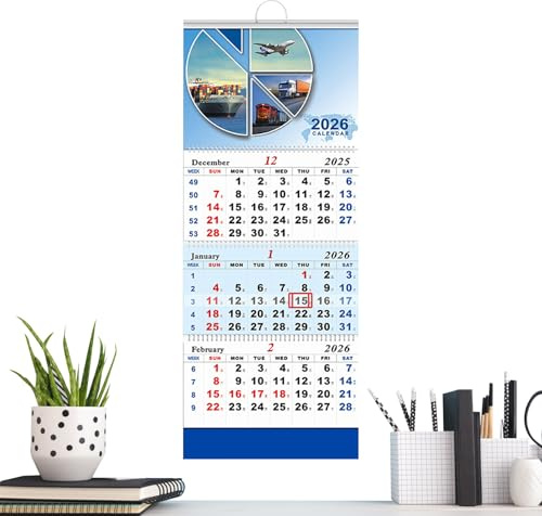 2026 Väggkalender 3 Månaders Scaläggare