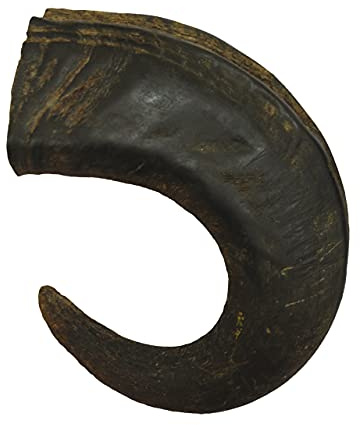 Bubimex - Corne de Buffle Taille L (300-400g) - Friandise pour Chiens - Robuste & 100% Naturelle - Mastication Longue Durée - Idéal Chiens Mâcheurs Moyens & Grands - Hygiène Dentaire Naturelle
