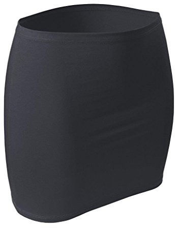 CFLEX Damen Variotube-Nierenwärmer, Shirtverlängerung, Minirock aus Baumwolle - Anthrazit M-L