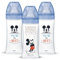 Dodie Lot de 3 Biberons Anti-Colique Initiation+, Mickey, 330ml, +6 Mois, Tétine Ronde, Débit 3