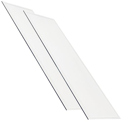 LED ATOMANT Packung mit 2 Einbau-LED-Panel 120x30cm 48W, CCT (Farbwahlschalter Warmweiß, Neutralweiß oder Kaltweiß), 5000 Lumen, Inklusive Treiber