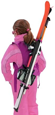 SkiBack Enfant - Porte Ski pour Enfant - Rose