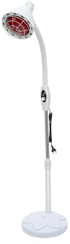 FUNYSF 275 Watt Wärmelampe, 360° einstellbare rote Einkopf-Therapielampe mit Ständer und Rädern für Salon-Massage