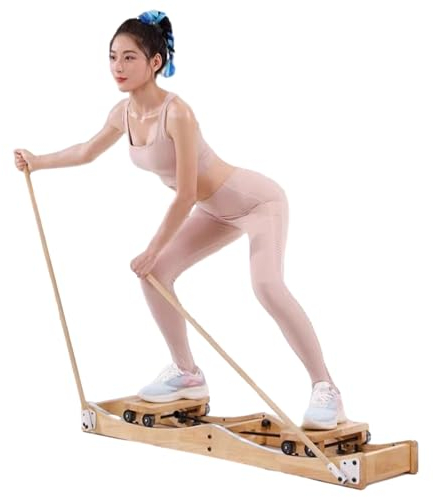 Troncos Equipo de Ejercicio para piernas para Fortalecer Las piernas, Máquinas de esquí Dispositivo de Ejercicio con reposabrazos, Gimnasio en casa Cardio Leg Master, Entrenador de