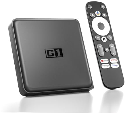 Android TV Box 4K - Dolby Vision/HDR10+/Dolby Digital+/DTS, ATV 14.0, Smart TV Box Kompatibel mit Google und Netflix Zertifiziert, AV1, 4GB RAM+32GB, Streaming Box, WiFi 6, BT5.0, Voice Assistant