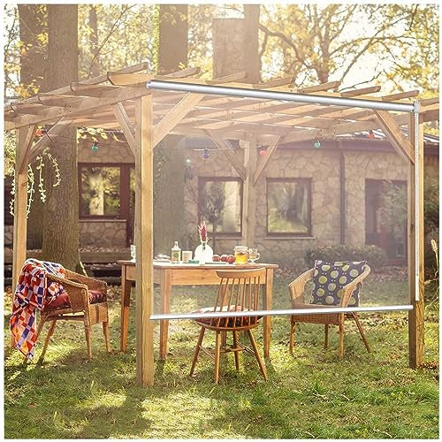 Transparenter wasserdichter PVC-Rollos für Glastüren und Fenster, Außenrollos für Sichtschutz und Sonnenschutz, 60 x 100 cm