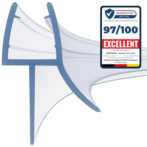 HNNHOME 870mm Pre - Curve Rubber Plastic Bath Shower Screen Seal Strip Perfect for 4-6mm Curved Glass Door Up to 20mm Gap (Curved)