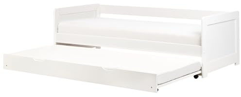 Letto singolo a scomparsa per bambini Letto supplementare in legno di pino bianco