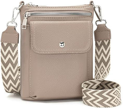 Atgbiem 2025 Umhängetasche Damen Klein Handytasche Zum Umhängen Kleine Handtasche Damen Crossbody Bag Khaki Geschenke für Frauen